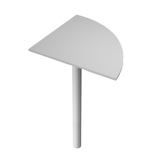 ANGOLARE 90 GRIGIO + GAMBA SUPPORTO GRIGIO CROMATO x SCRIVANIE EASY